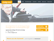 Tablet Screenshot of kfz-gutachter-roedig.de